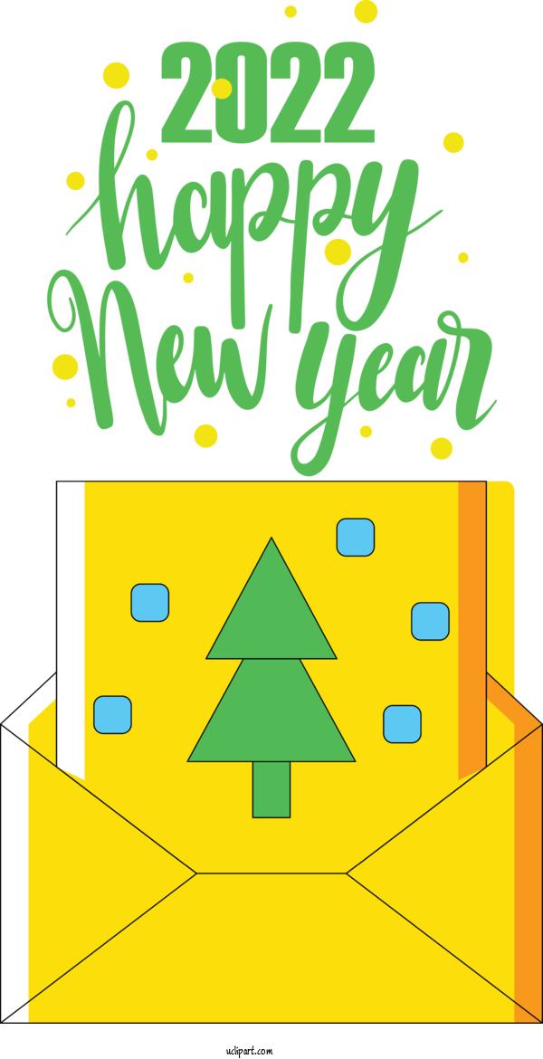 Free Holidays Design Line Yellow For New Year 2022 Clipart Transparent Background