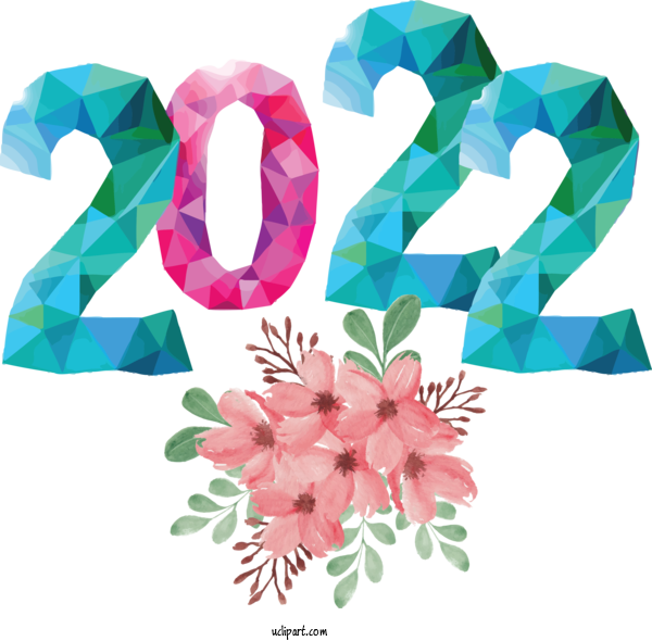 Free Holidays Leaf Petal Font For New Year 2022 Clipart Transparent Background