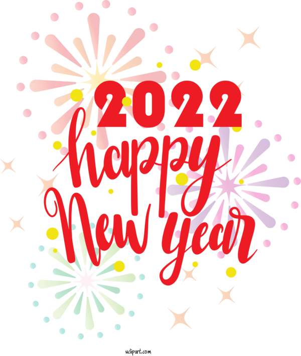 Free Holidays Greeting Card Design Greeting For New Year 2022 Clipart Transparent Background