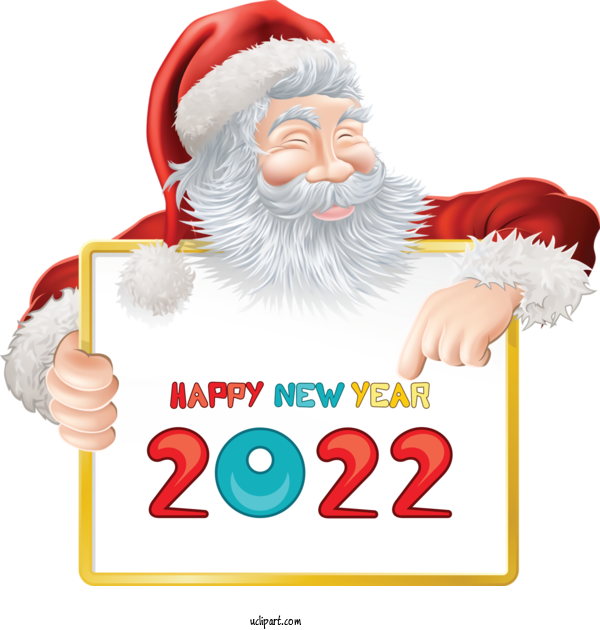 Free Holidays Santa Claus Christmas Day Candy Cane For New Year 2022 Clipart Transparent Background