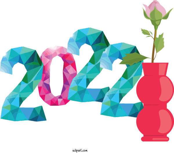 Free Holidays Flower Floral Design Cut Flowers For New Year 2022 Clipart Transparent Background