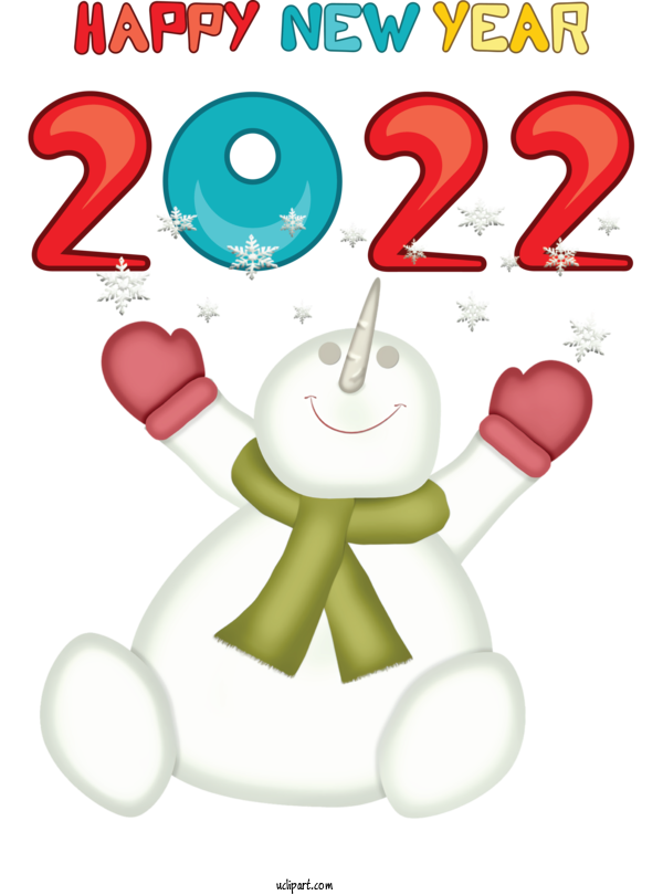 Free Holidays Line Art 2022 Silhouette For New Year 2022 Clipart Transparent Background