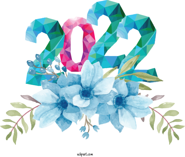 Free Holidays Flower Floral Design Rose For New Year 2022 Clipart Transparent Background