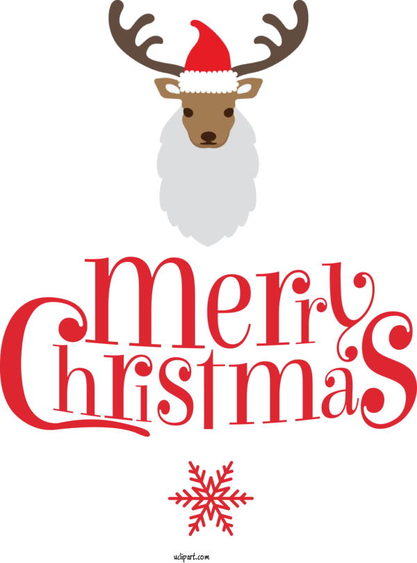 Free Holidays Reindeer Deer Antler For Christmas Clipart Transparent Background