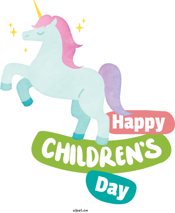 Free Holidays Horse Logo Design For Children's Day Clipart Transparent Background