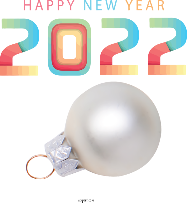Free Holidays Design Font Balloon For New Year 2022 Clipart Transparent Background