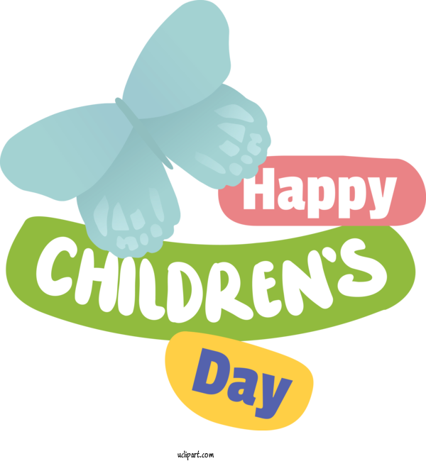 Free Holidays Design Logo Green For Children's Day Clipart Transparent Background