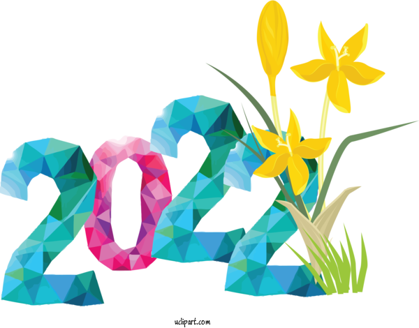 Free Holidays Flower Floral Design Flower Bouquet For New Year 2022 Clipart Transparent Background