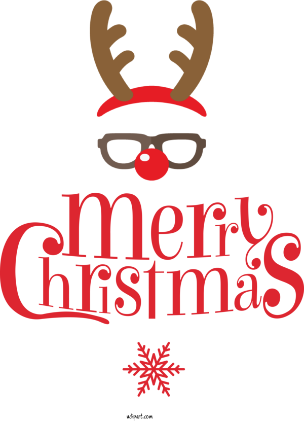 Free Holidays Reindeer Logo Line For Christmas Clipart Transparent Background