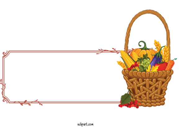 Free Holidays Flowerpot Basket Picnic Basket For Thanksgiving Clipart Transparent Background