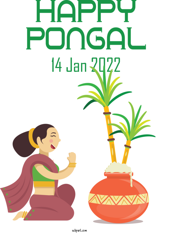 Free Holidays Pongal Festival Design For Pongal Clipart Transparent Background