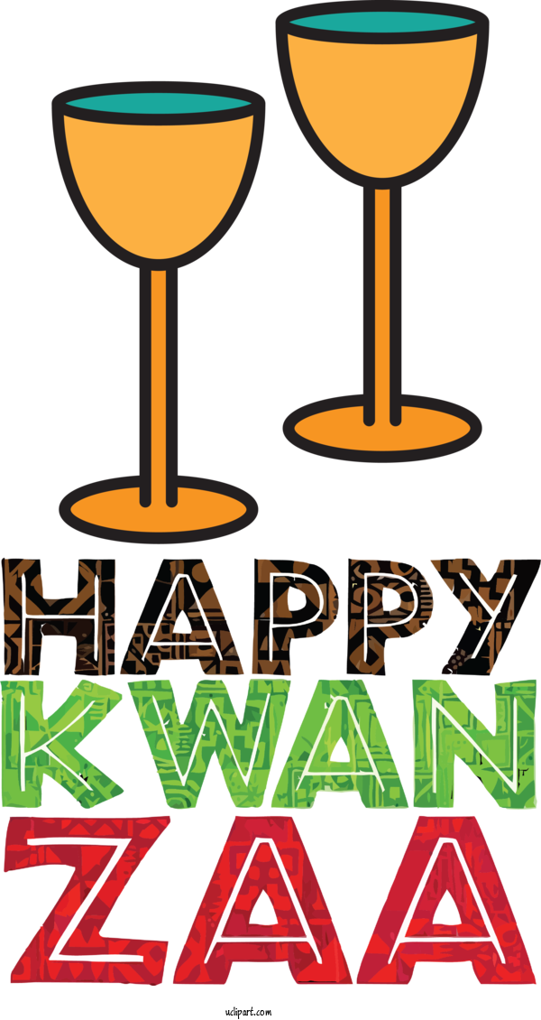 Free Holidays Stemware Line Signage For Kwanzaa Clipart Transparent Background