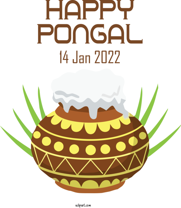 Free Holidays Pongal Design Cartoon For Pongal Clipart Transparent Background
