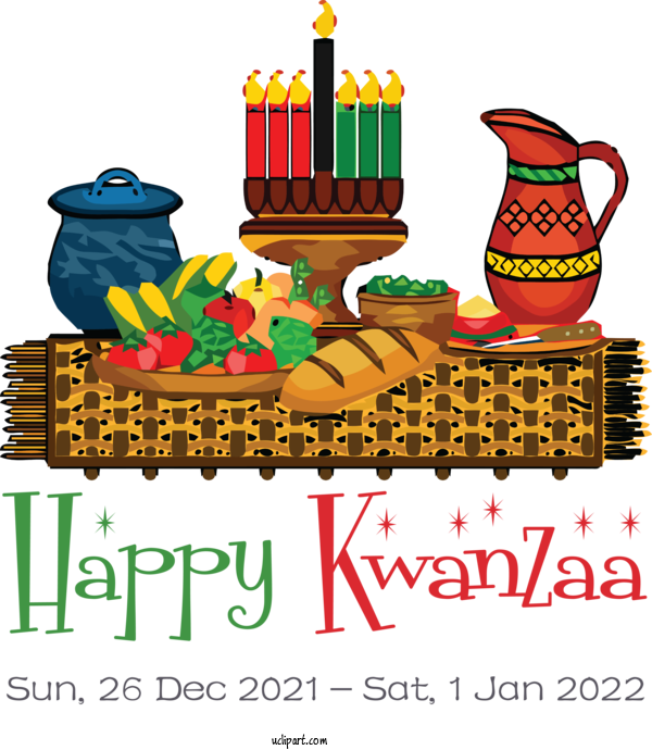 Free Holidays Kwanzaa Birthday Kinara For Kwanzaa Clipart Transparent Background