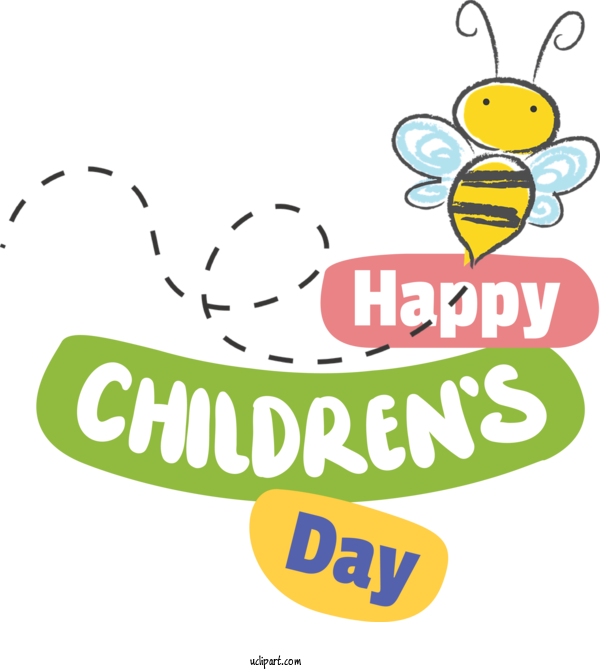 Free Holidays Insects Pollinator Logo For Children's Day Clipart Transparent Background