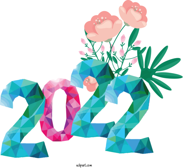 Free Holidays Flower Leaf Petal For New Year 2022 Clipart Transparent Background
