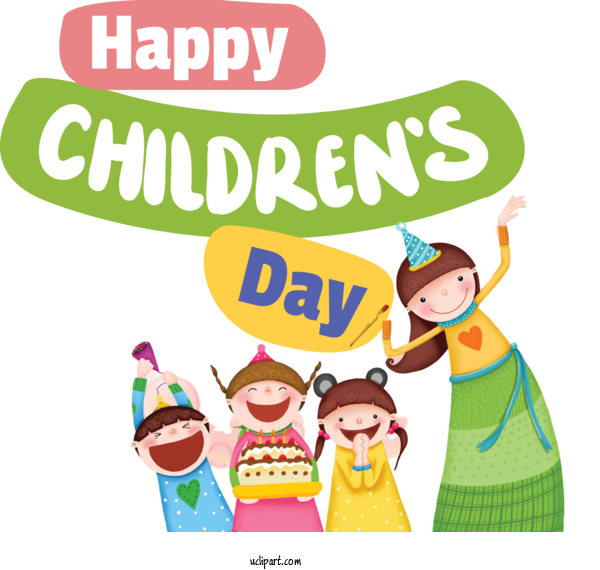 Free Holidays Drawing Cartoon Design For Children's Day Clipart Transparent Background