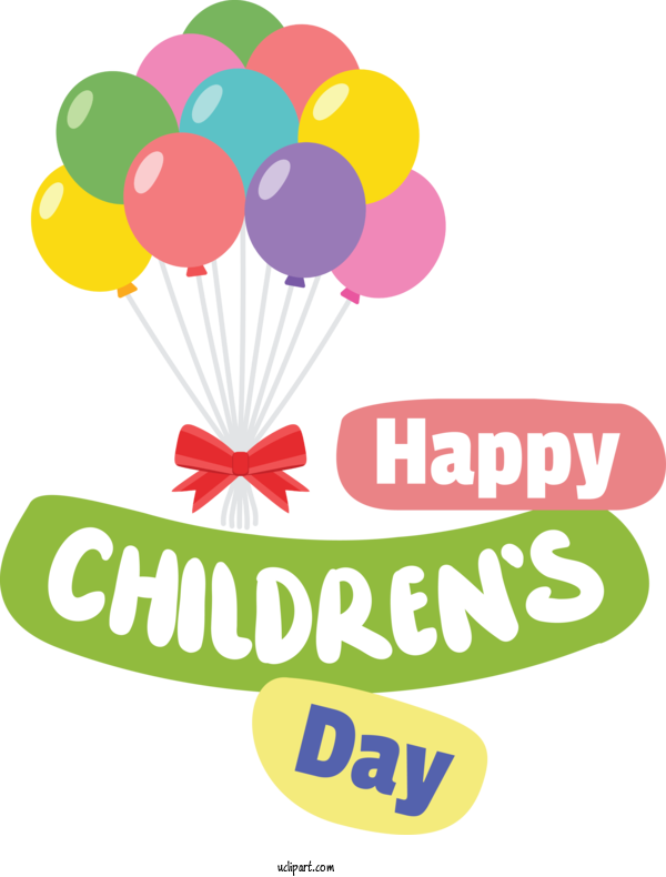 Free Holidays Logo Human Balloon For Children's Day Clipart Transparent Background