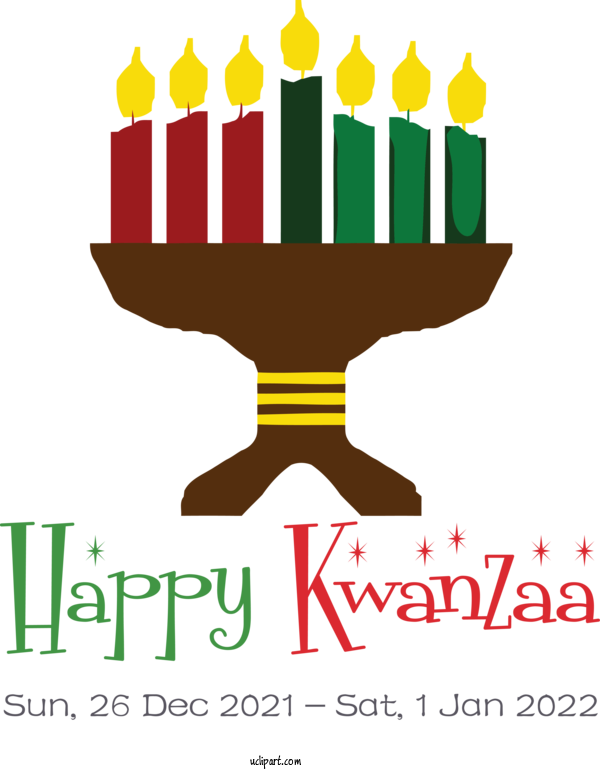 Free Holidays Logo Design Candle For Kwanzaa Clipart Transparent Background