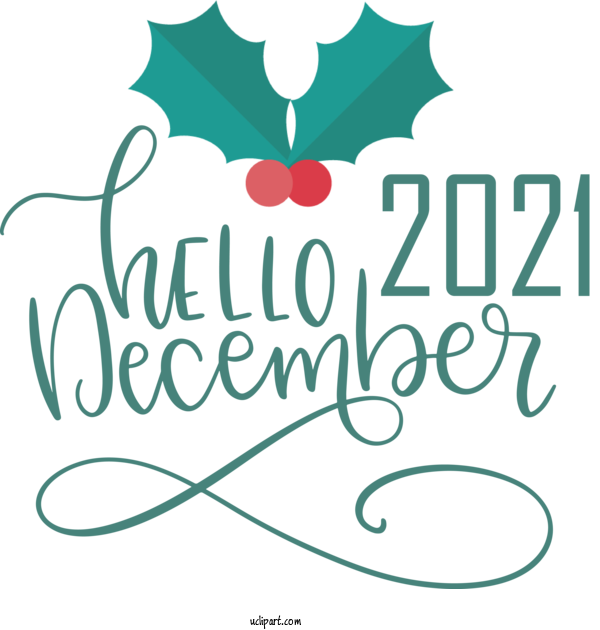 Free December Design Logo Leaf For Hello December Clipart Transparent Background