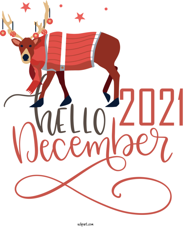 Free December December Christmas Day Design For Hello December Clipart Transparent Background