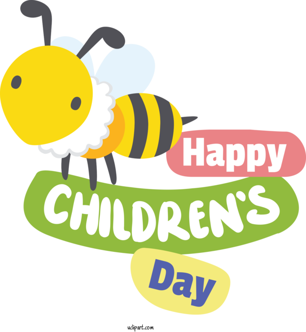 Free Holidays Insects Bees Honey Bee For Children's Day Clipart Transparent Background