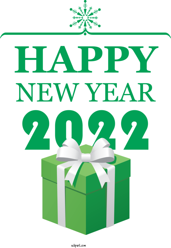 Free Holidays Logo Design Green For New Year 2022 Clipart Transparent Background