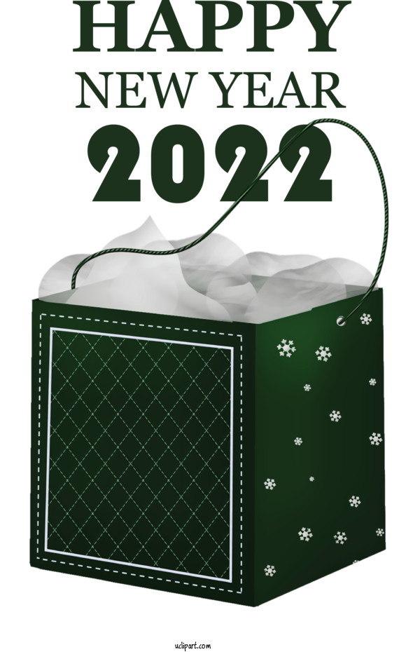 Free Holidays Design Font Green For New Year 2022 Clipart Transparent Background
