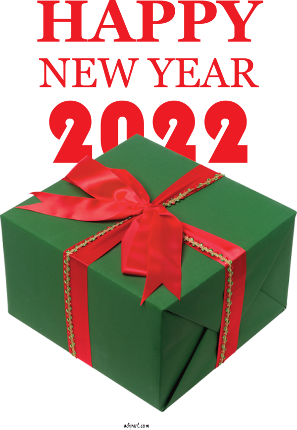 Free Holidays Design Gift Box For New Year 2022 Clipart Transparent Background