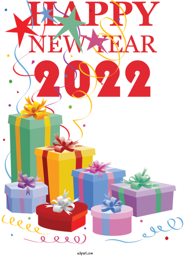 Free Holidays Balloon Party Gift For New Year 2022 Clipart Transparent Background