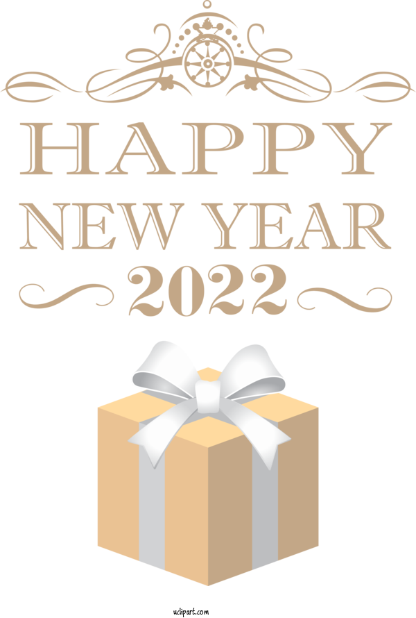 Free Holidays Gift Design Line For New Year 2022 Clipart Transparent Background