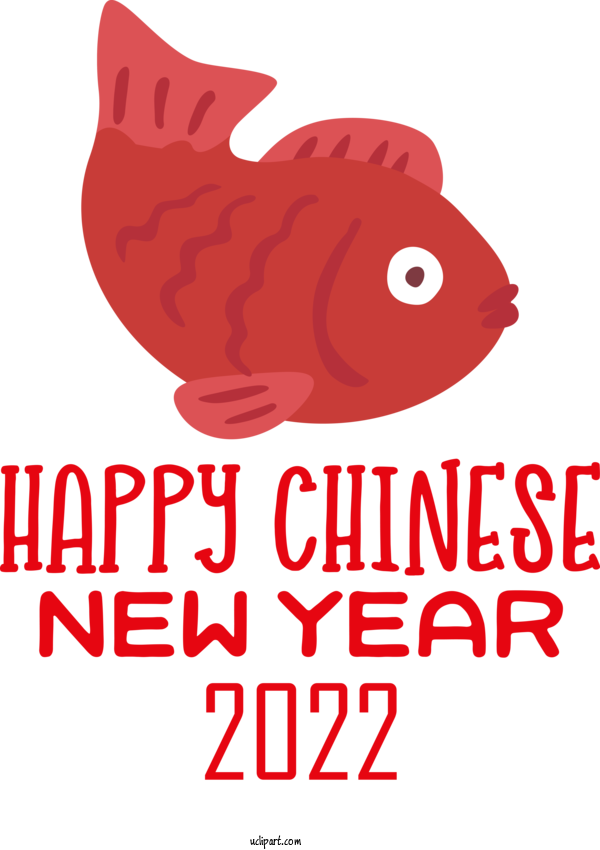 Free Holidays Logo Fish Red For Chinese New Year Clipart Transparent Background