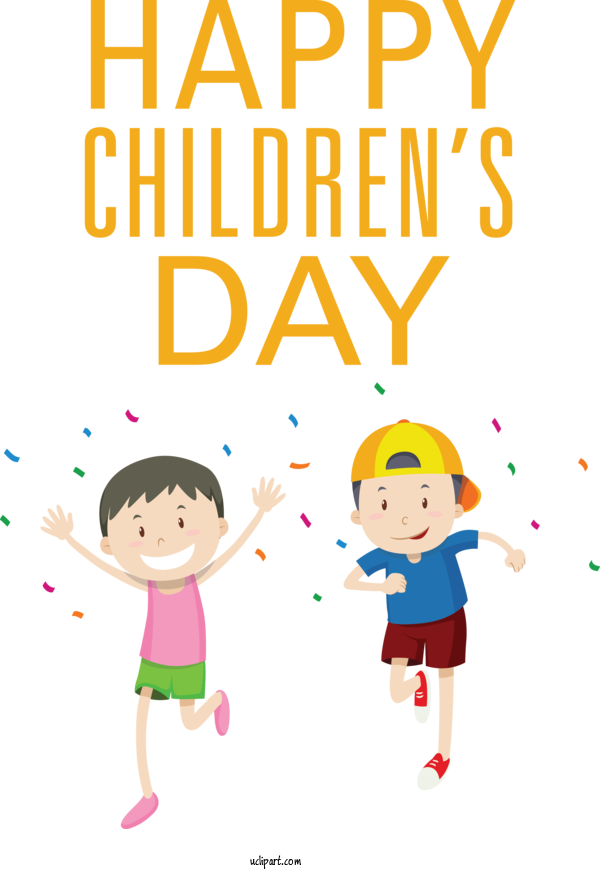 Free Holidays Human Cartoon For Children's Day Clipart Transparent Background