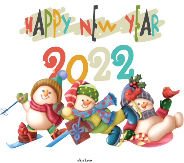 Free Holidays Christmas Day Snowman Holiday For New Year 2022 Clipart Transparent Background