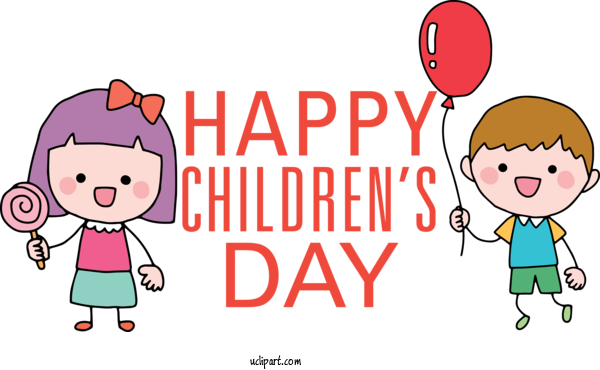 Free Holidays LON:0JJW Cartoon Conversation For Children's Day Clipart Transparent Background