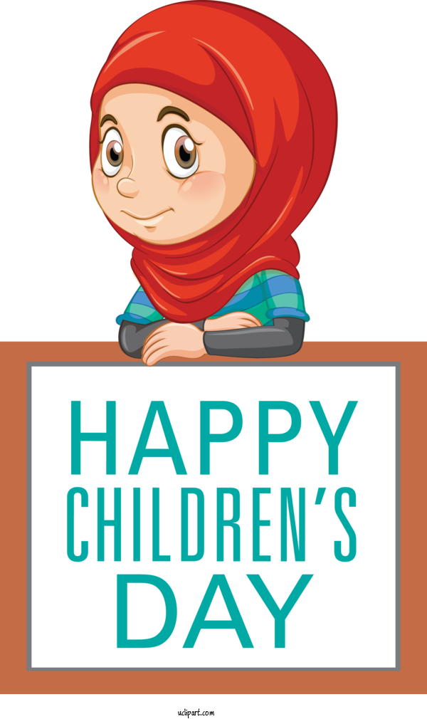 Free Holidays Human Cartoon Text For Children's Day Clipart Transparent Background