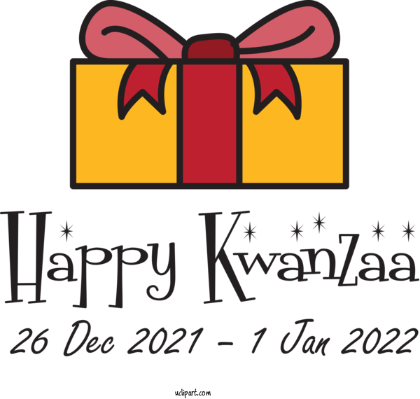 Free Holidays Design Logo Yellow For Kwanzaa Clipart Transparent Background