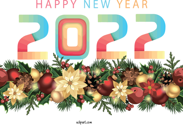 Free Holidays Christmas Day Christmas Wreath Garland For New Year 2022 Clipart Transparent Background