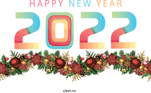 Free Holidays Design Visual Arts Painting For New Year 2022 Clipart Transparent Background