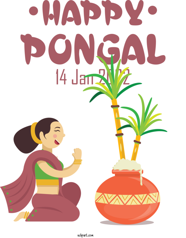 Free Holidays Pongal Pongal Festival Onam For Pongal Clipart Transparent Background