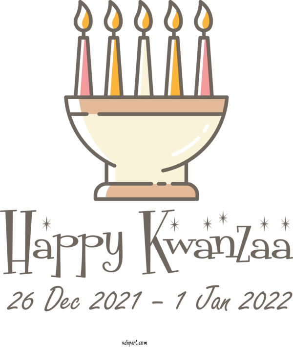 Free Holidays Logo Candle Candle Holder For Kwanzaa Clipart Transparent Background