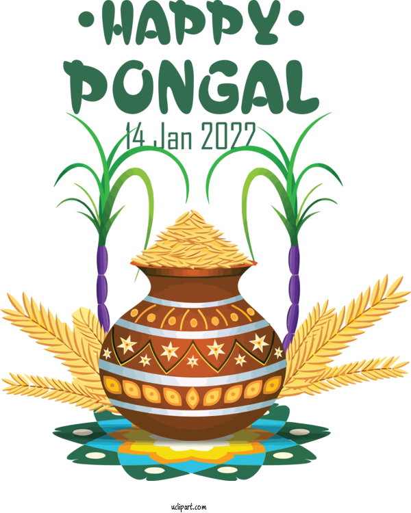 Free Holidays Pongal Pongal Pongal Festival For Pongal Clipart Transparent Background