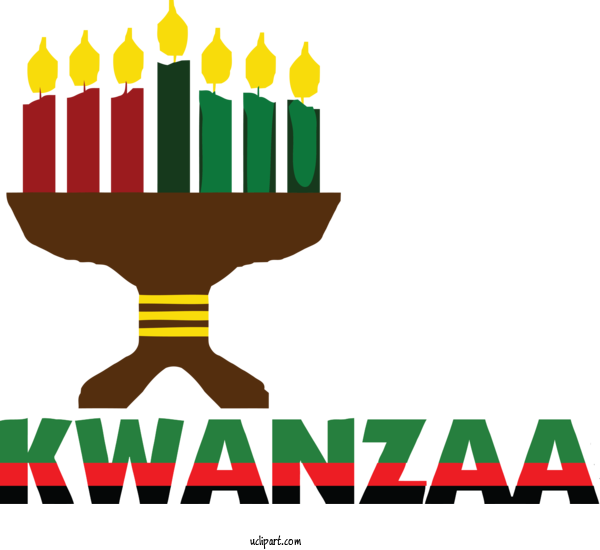 Free Holidays Kwanzaa Kinara Design For Kwanzaa Clipart Transparent Background