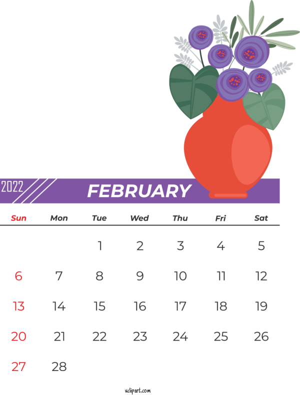 Free Life Vase  Flower For Yearly Calendar Clipart Transparent Background