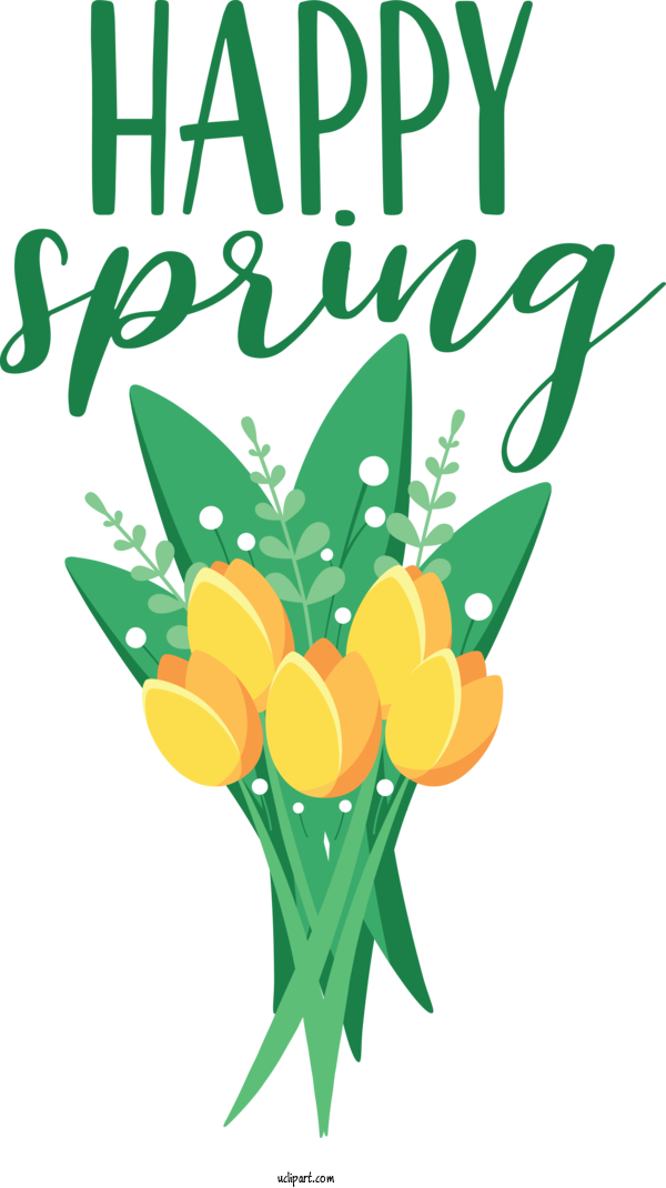 Free Nature Leaf Cut Flowers Design For Spring Clipart Transparent Background
