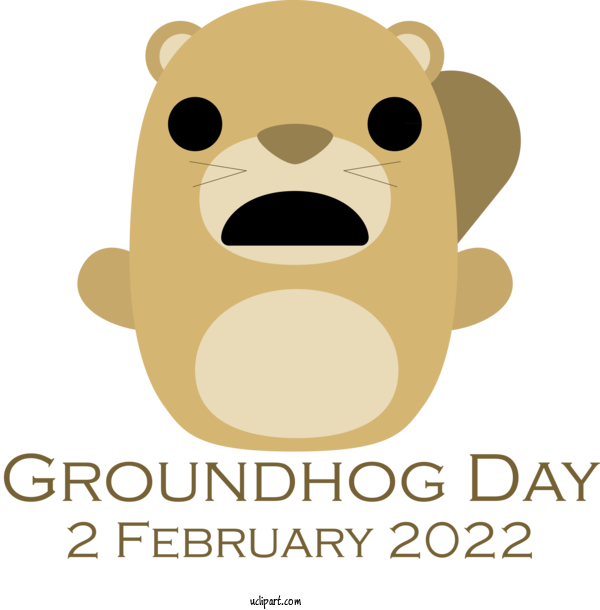 Free Holidays Cat Like Snout Cartoon For Groundhog Day Clipart Transparent Background