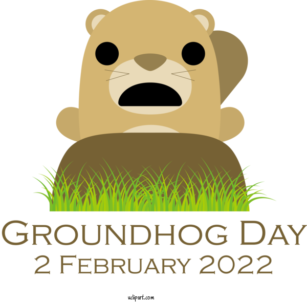 Free Holidays Logo Cartoon Drawing For Groundhog Day Clipart Transparent Background