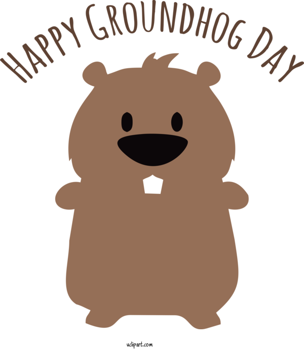 Free Holidays Rodents Bears Beaver For Groundhog Day Clipart Transparent Background