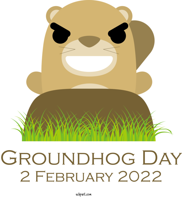 Free Holidays Cartoon Drawing Logo For Groundhog Day Clipart Transparent Background