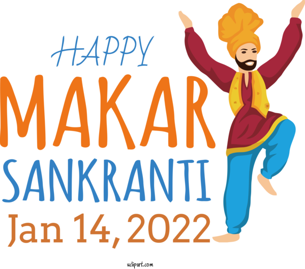 Free Holidays Human Logo Cartoon For Makar Sankranti Clipart Transparent Background